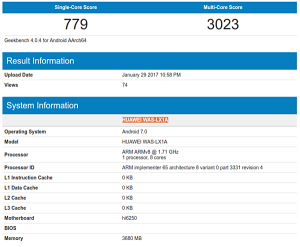 Alleged Huawei P10 Lite